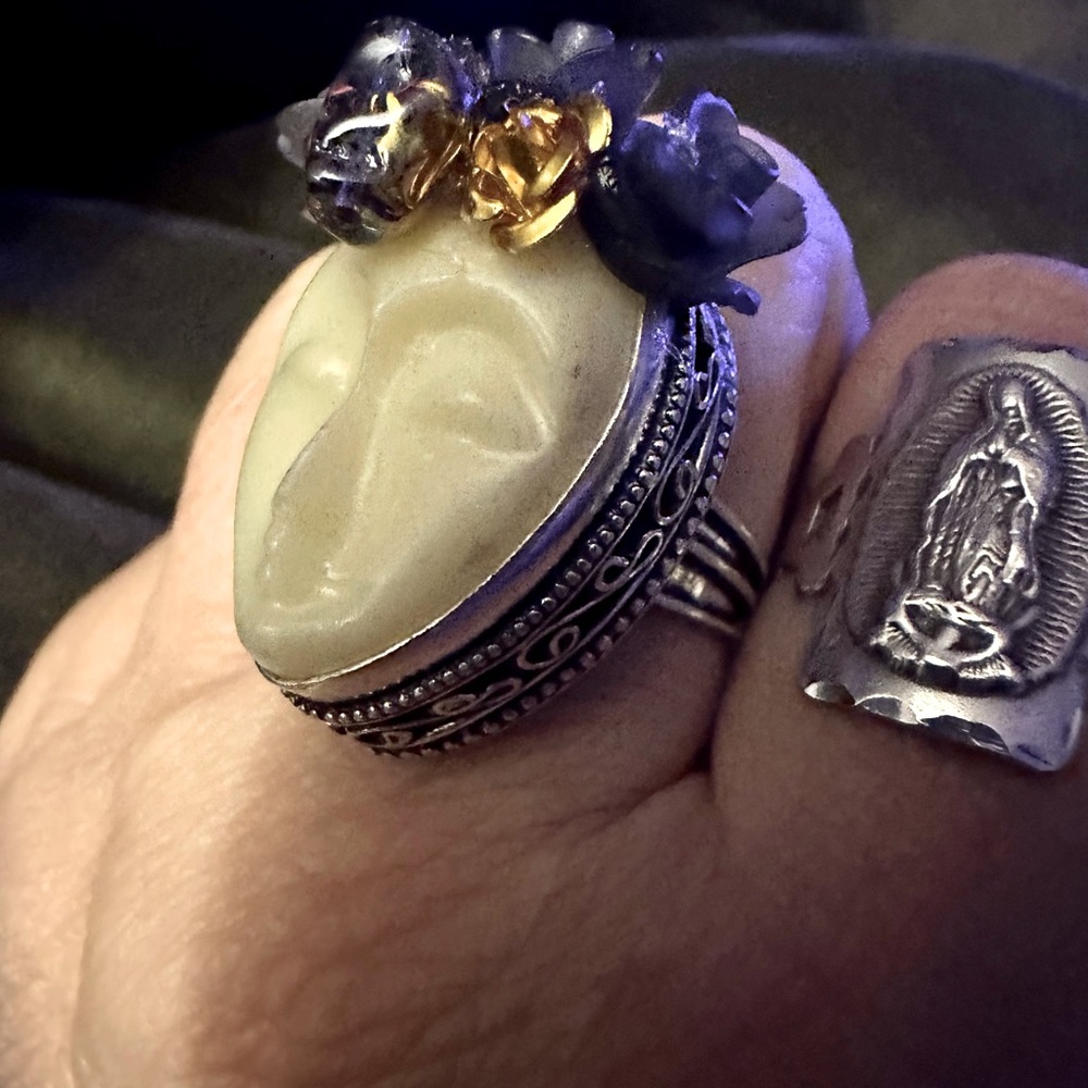 Mexican Goth Goddess Ring 9